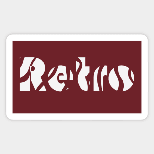 Retro Wavy Typography Abstract Art Magnet